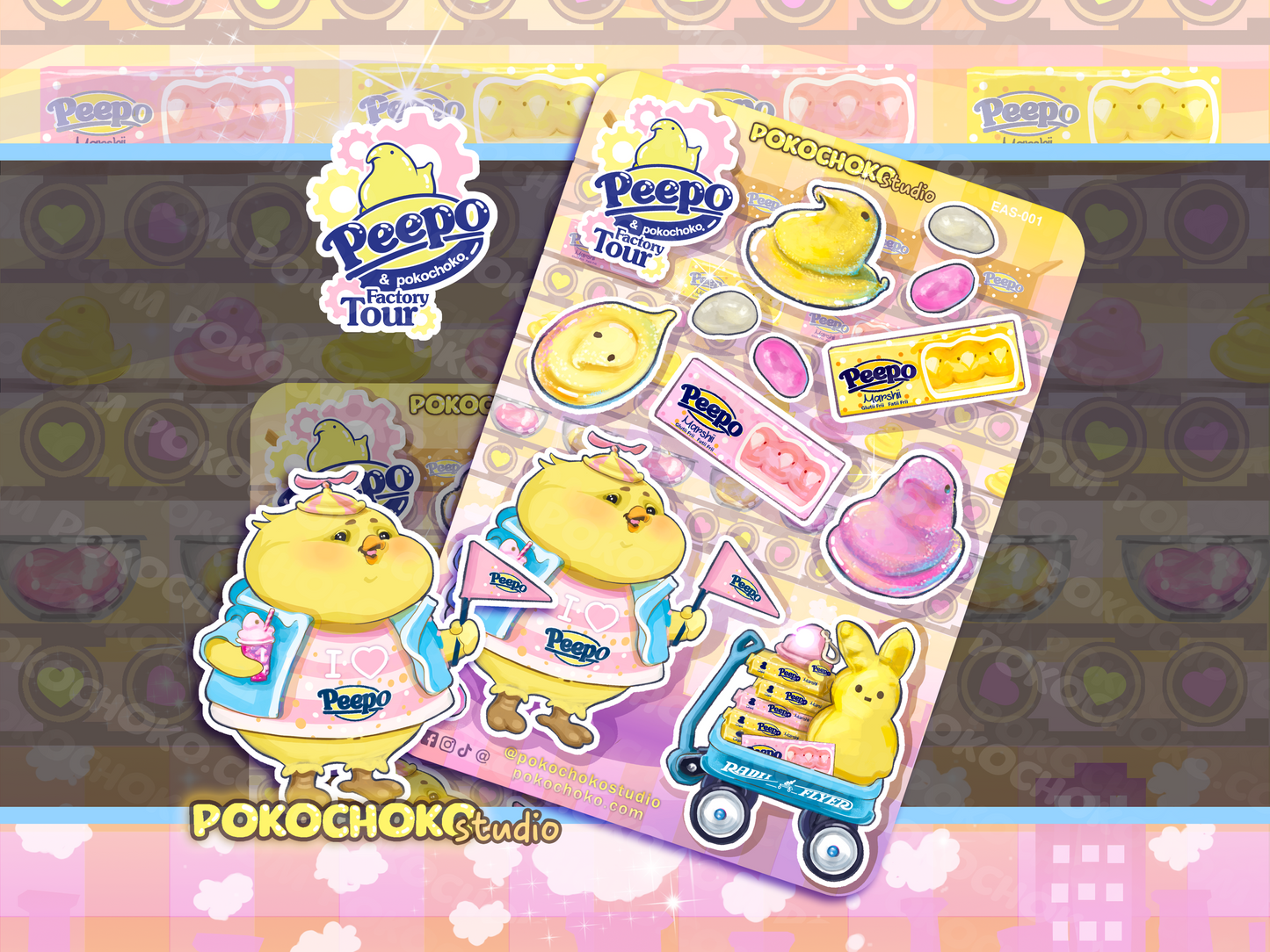 Easter Baby Chic Marshmallow Candy Sticker Sheet
