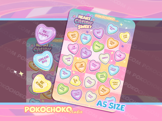 Valentine  SWEET Candy Sticker Sheet