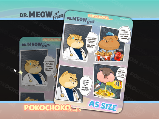 Dr. Meow Sticker Sheet