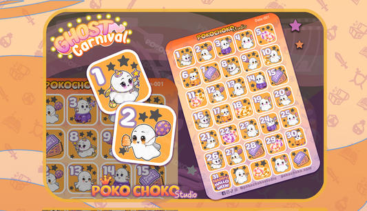 Halloween Ghost Date Cover Stickers