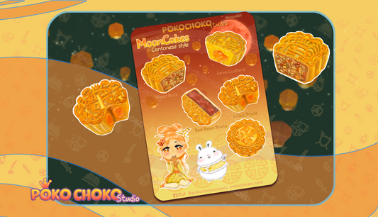 Cute Mooncake Sticker Sheet