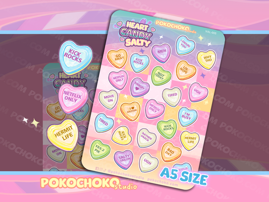 Valentine  SALTY Candy Sticker Sheet