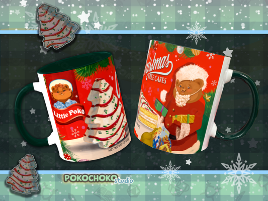 Christmas Snack Cakes Colorful Mugs, 11oz