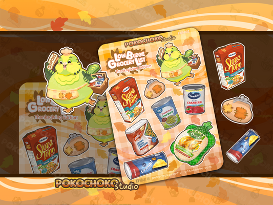 Low Budgie Thanksgiving Fall Sticker Sheet Part1